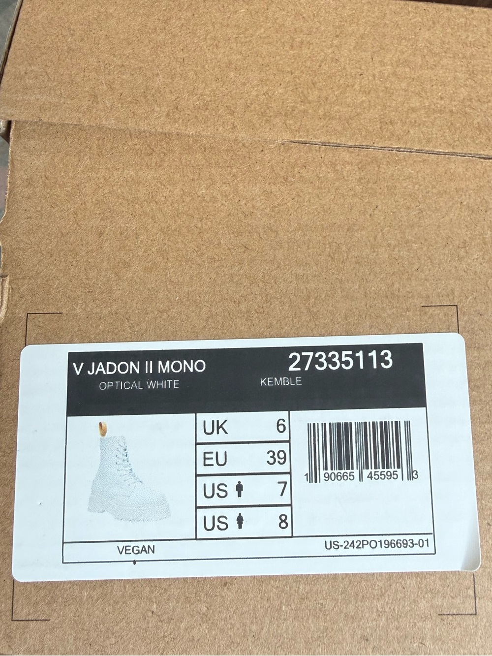 Dr. Martens Vegan Jadon Mono II White - Picture 12 of 13